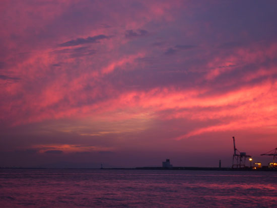 大阪・夕日2景